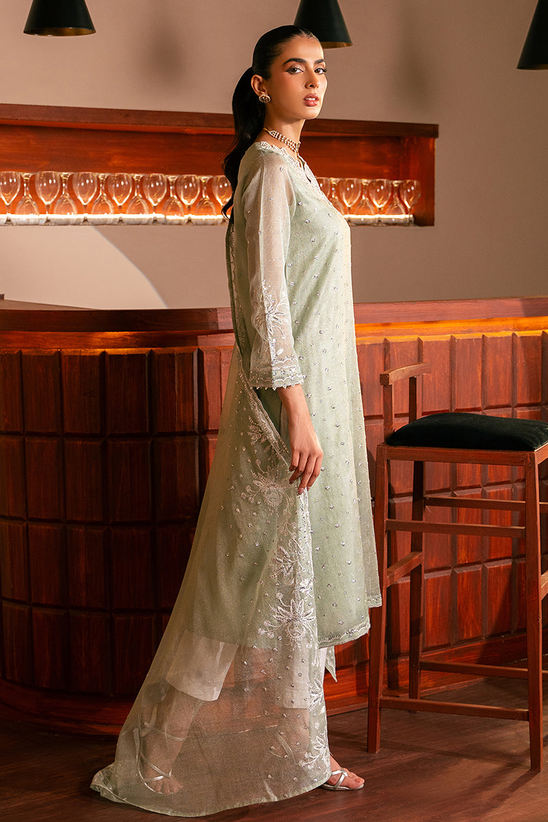 Cross Stitch | Luxury Pret | Minty Meadow-2 PC (Shirt & Dupatta), image 6