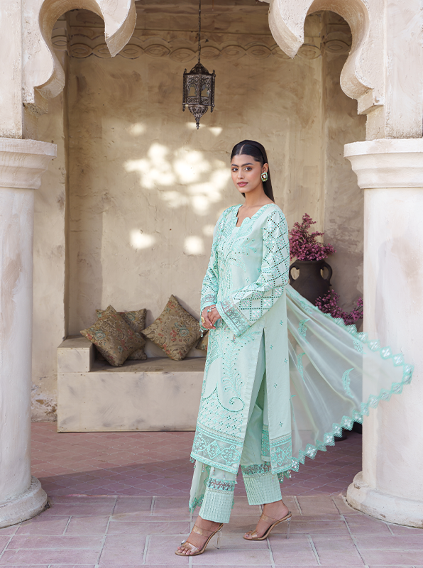 Zebtan | Zeenat Luxury Lawn Eid Collection | ZL 03 by Designer Zebtan - House of Maryam - Pakistani Designer Ethnic Wear in {{ shop.shopifyCountryName }}