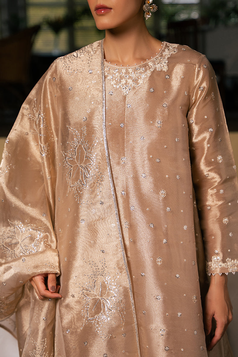 Cross Stitch | Luxury Pret | Sunset Blush-3 PC (Shirt,Trouser & Dupatta)-2