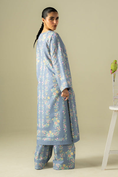 Afrozeh Dappled periwinkle blue lawn co-ord set, photo 2