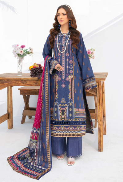 Humdum | Saira Bano Lawn 24 | D05 -  HumDum Casuals - Original Designer Dress - House of Maryam