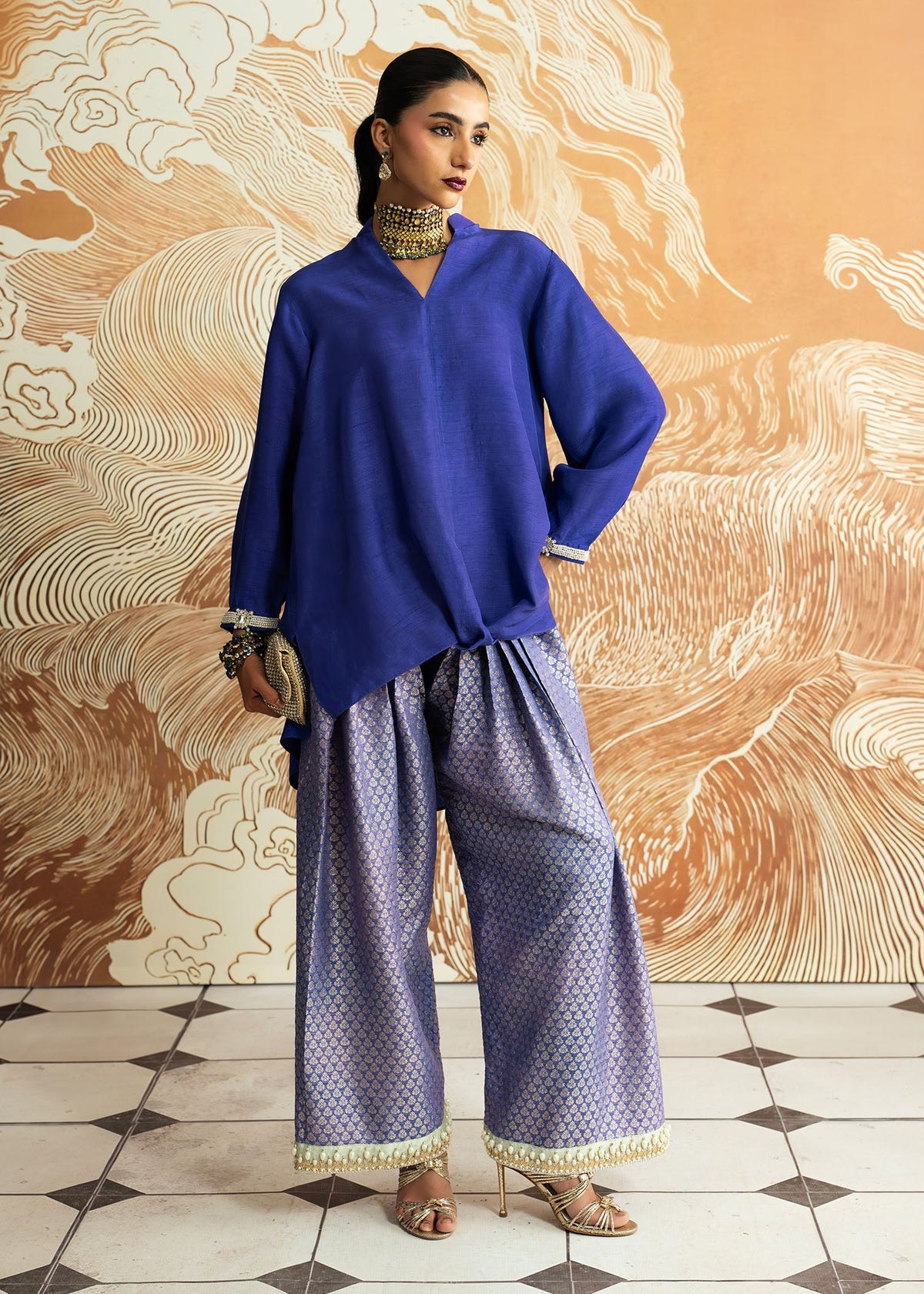 Mahgul | Whispers of Silk | Sapphire Mosaic