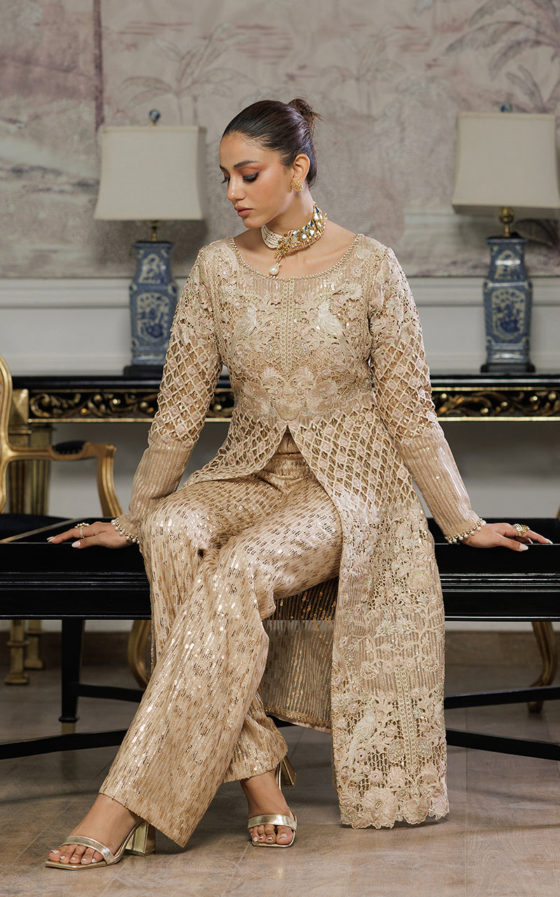 Threads and Motifs | Formal Dresses 25 | Organza Embroidered Dress With Trouser -  Threads and Motifs Ladies Clothes - Original Designer Dress - House of Maryam