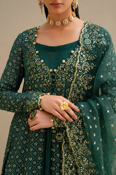 Cross Stitch | Wedding Collection 24 | GREEN SPRING -  Cross Stitch Formal - Original Designer Dress - House of Maryam