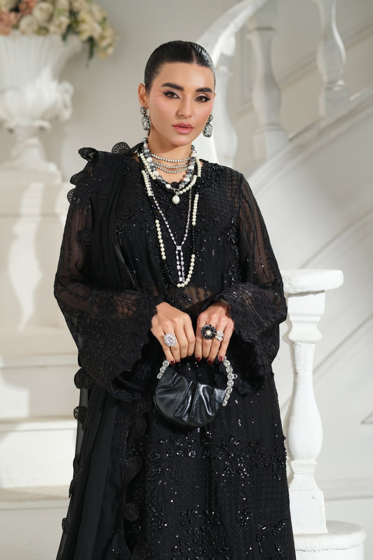 Maryam Hussain | Meer Embroidered Chiffon | Andaz Meer-01, image 4
