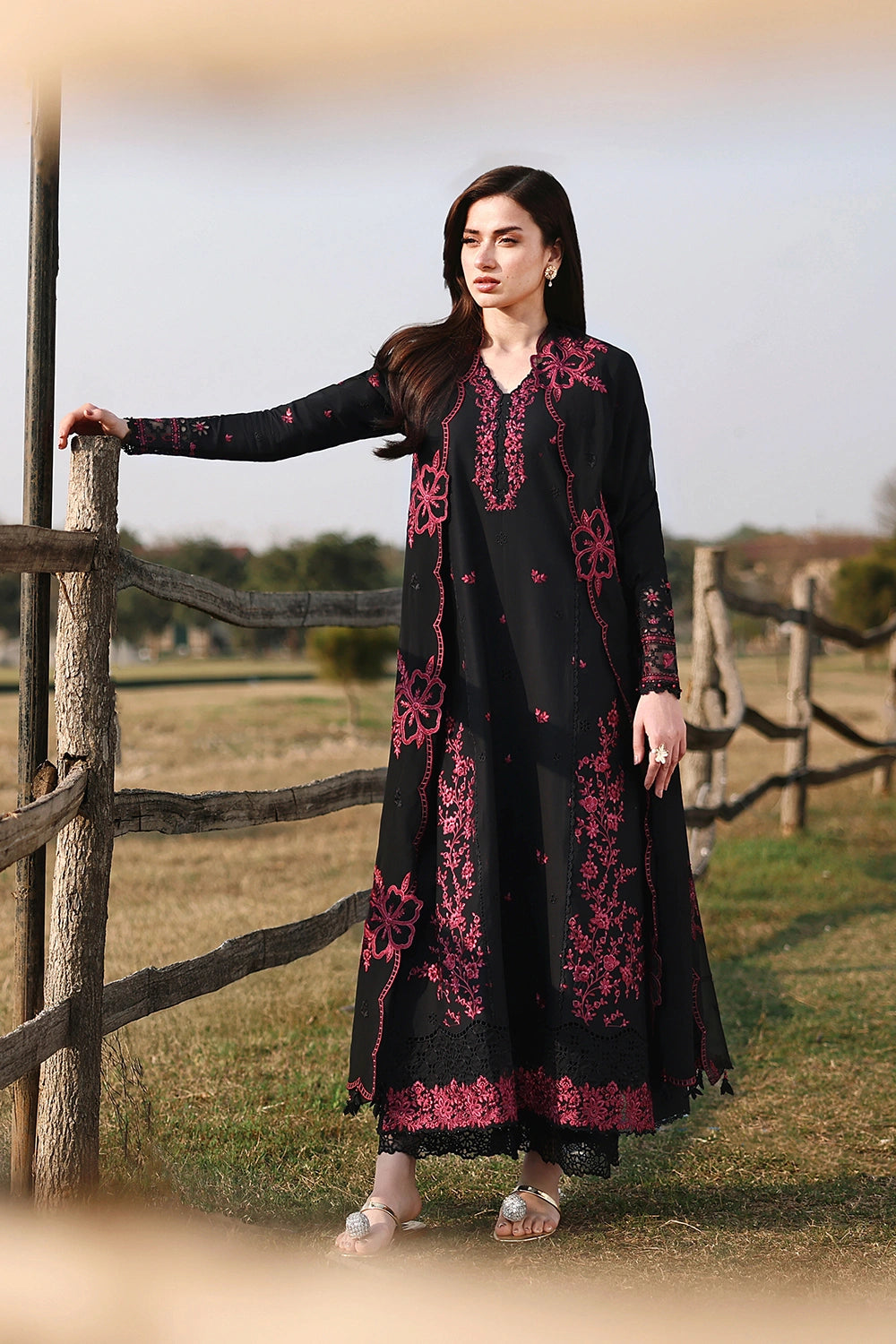 Azure | Luxury Lawn 26 | Black Cherry-2