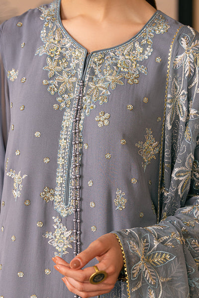 Cross Stitch | Luxe Atelier 24 | SMOKE BLUE -  Cross Stitch Luxury - Original Designer Dress - House of Maryam