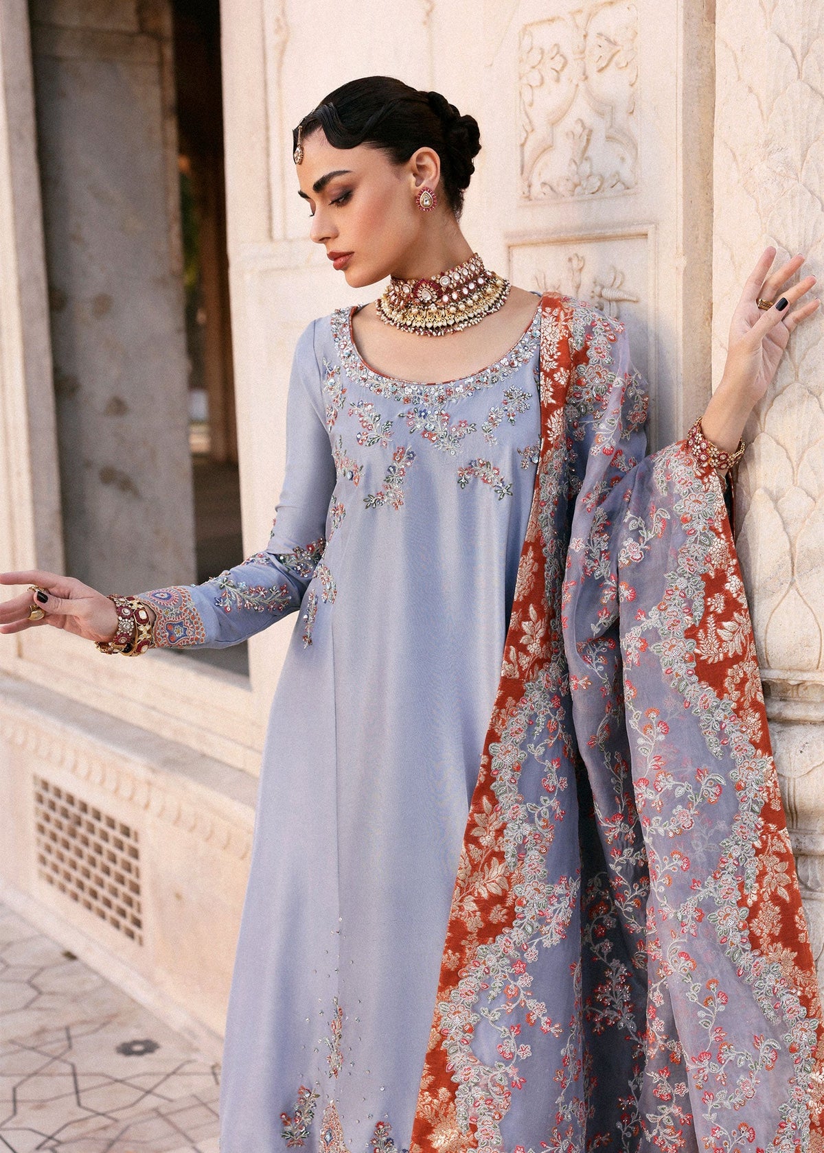 Hussain Rehar | Luxury Pret AW 25 | Periwina, image 6