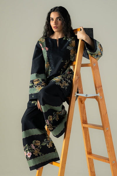 Afrozeh Shadowed black lawn co-ord set, photo 4