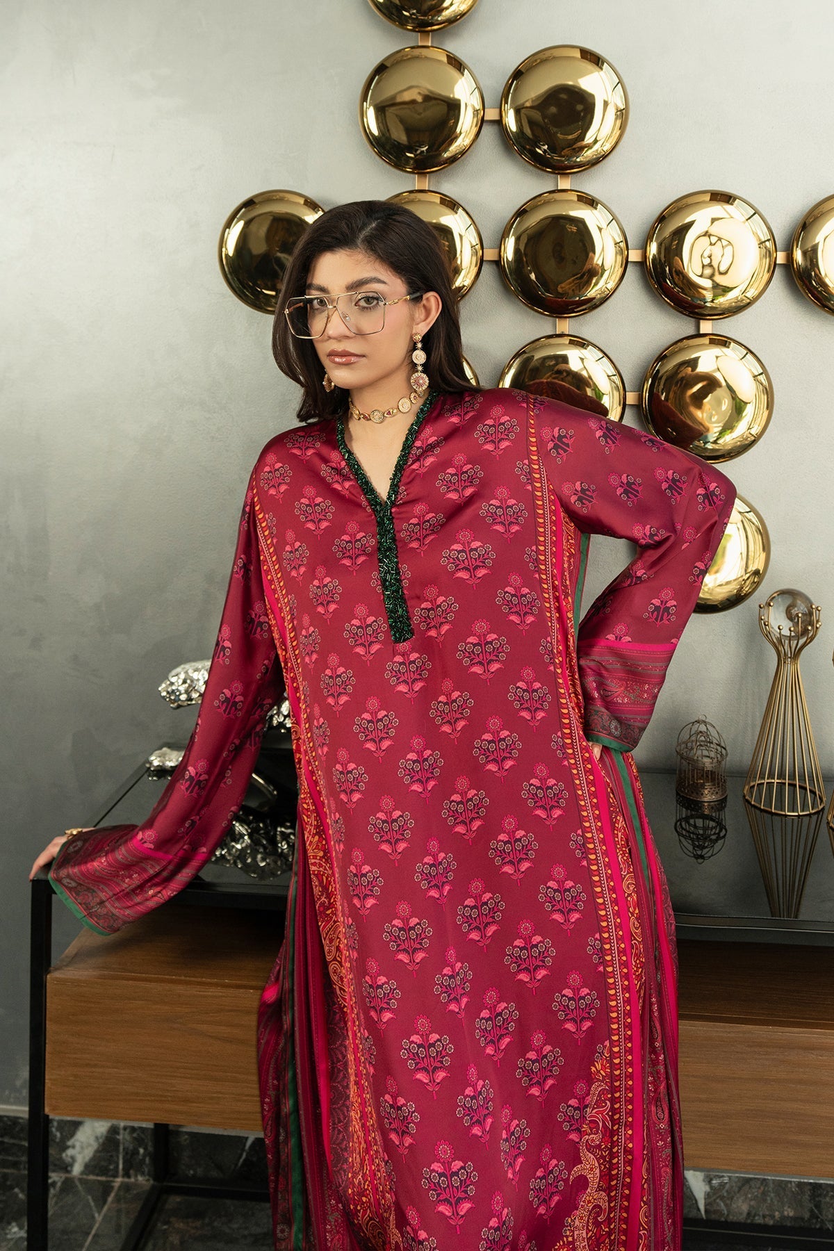 Erum Khan | Eid Edit 25 | Berry Babe -  Erum Khan Ladies Clothes - Original Designer Dress - House of Maryam