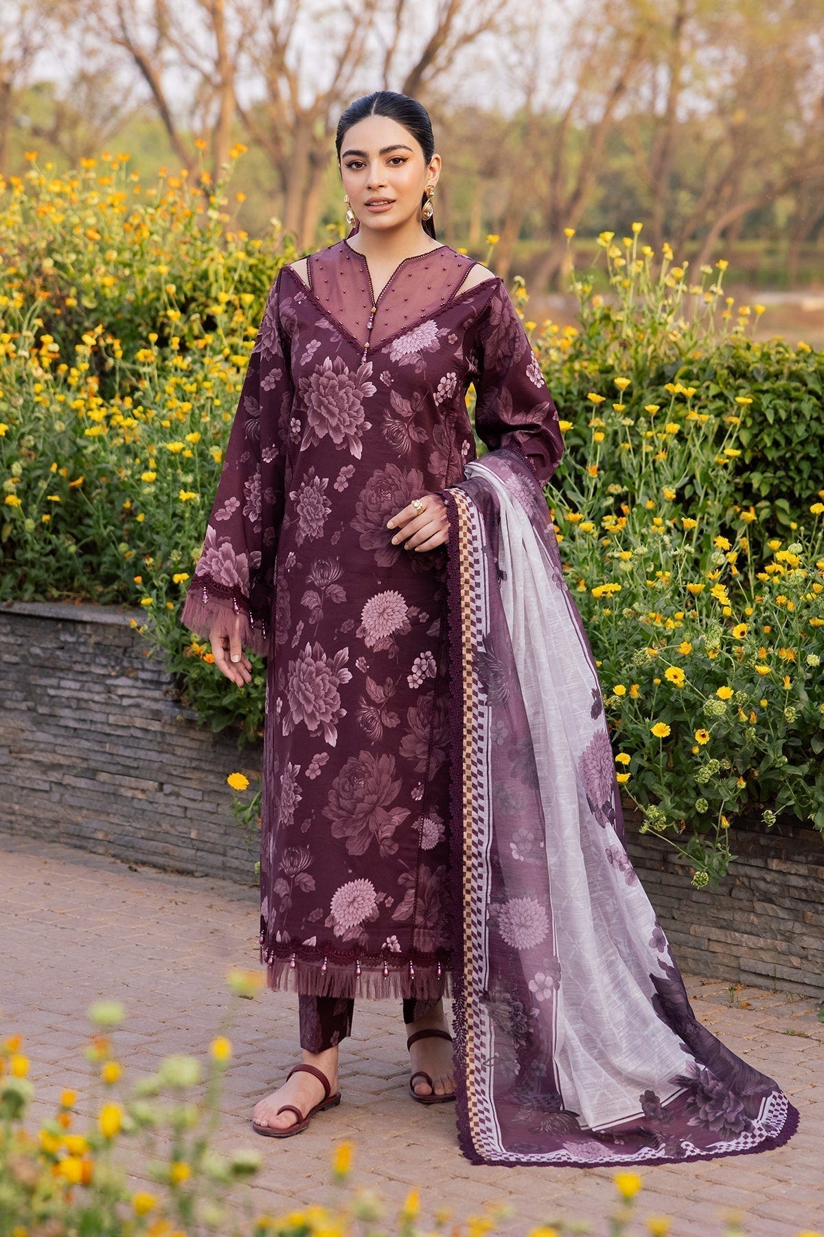 Alizeh | Sheen Lawn Prints 24 | ASTER -  Alizeh Casuals - Original Designer Dress - House of Maryam