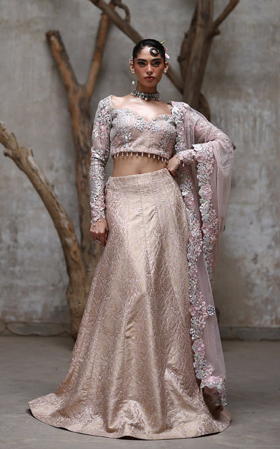 Threads and Motifs | Formal Dresses 25 | Organza Embroidered Blouse With Lehenga -  Threads and Motifs Ladies Clothes - Original Designer Dress - House of Maryam