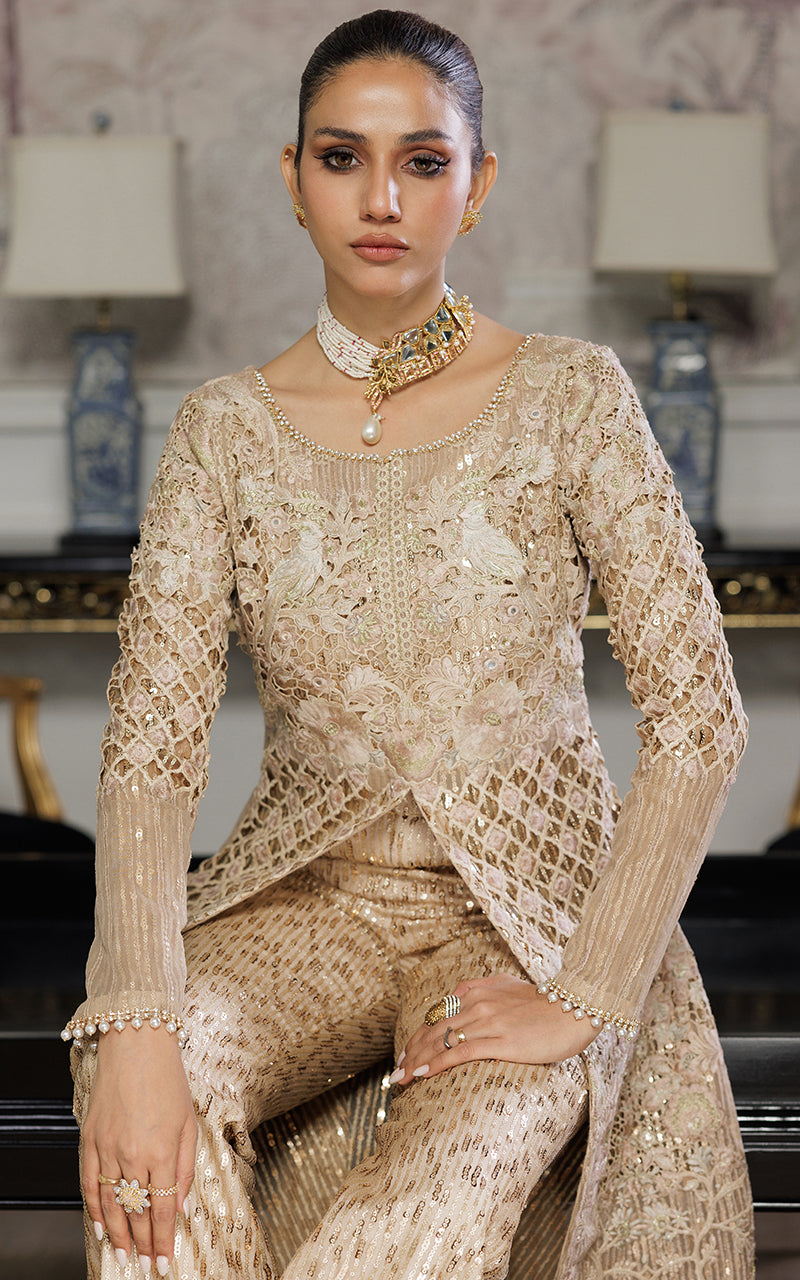 Threads and Motifs | Formal Dresses 25 | Organza Embroidered Dress With Trouser -  Threads and Motifs Ladies Clothes - Original Designer Dress - House of Maryam