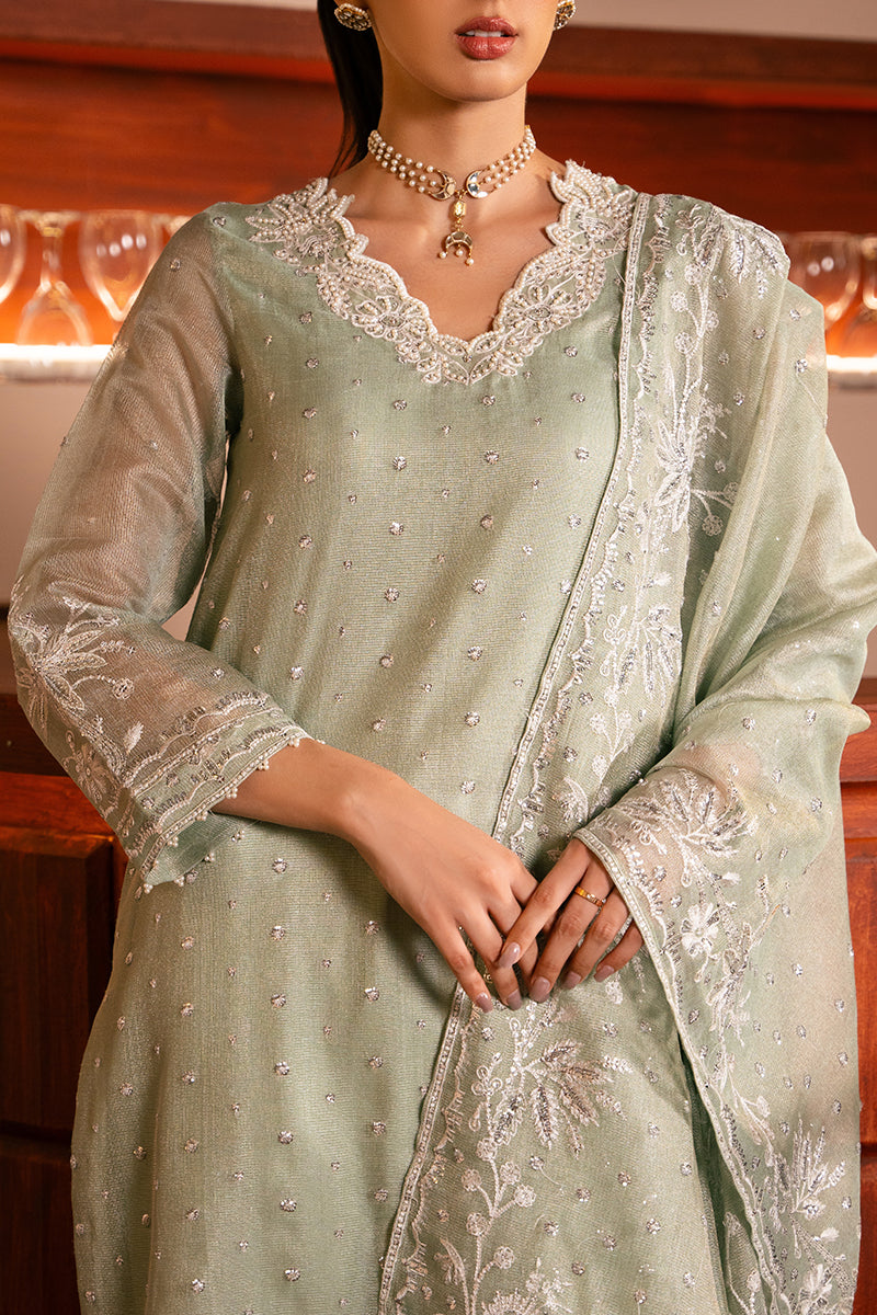 Cross Stitch | Luxury Pret | Minty Meadow-2 PC (Shirt & Dupatta), image 3