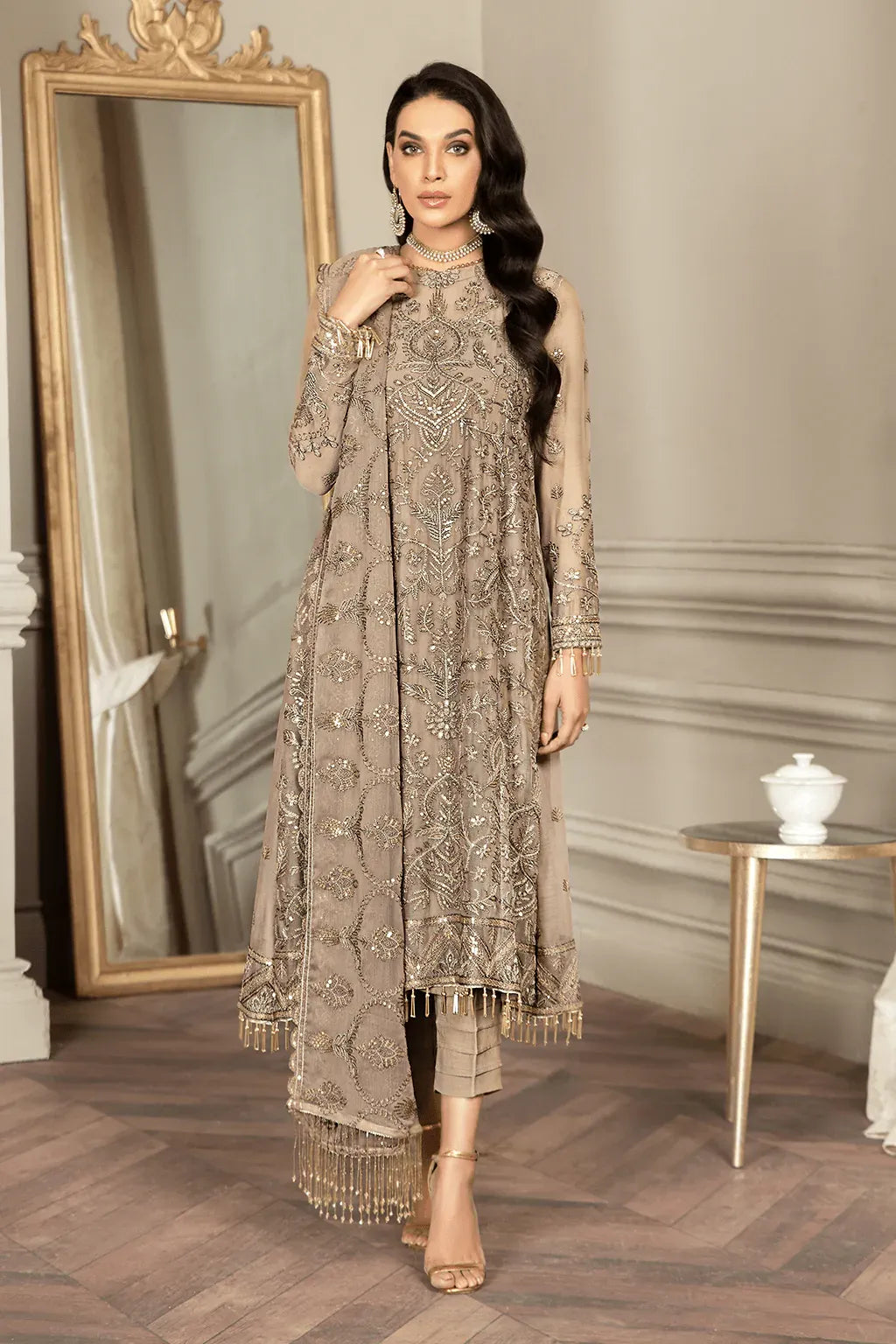 Zarif | Mehroz Formals | LIME STONE