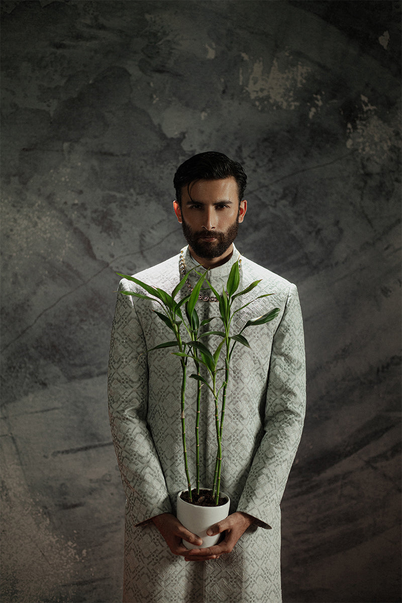 Republic By Omar Farooq | Sherwani Couture | 'Sahil' Sherwani -  Republic by Omar Farooq SHERWANI COUTURE - Original Designer Dress - House of Maryam