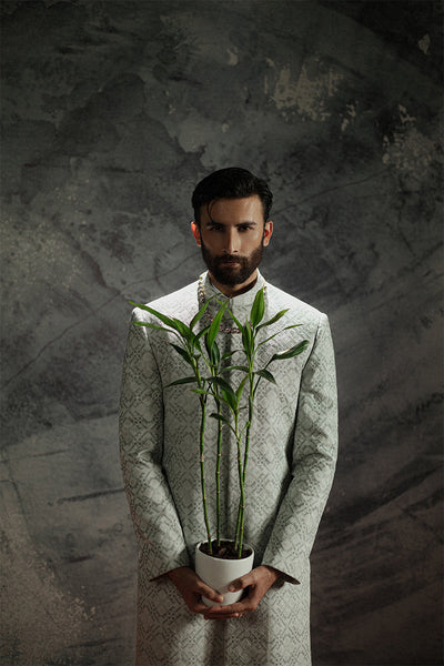 Republic By Omar Farooq | Sherwani Couture | 'Sahil' Sherwani -  Republic by Omar Farooq SHERWANI COUTURE - Original Designer Dress - House of Maryam