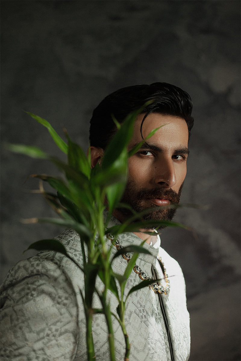 Republic By Omar Farooq | Sherwani Couture | 'Sahil' Sherwani -  Republic by Omar Farooq SHERWANI COUTURE - Original Designer Dress - House of Maryam