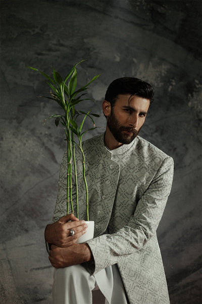 Republic By Omar Farooq | Sherwani Couture | 'Sahil' Sherwani -  Republic by Omar Farooq SHERWANI COUTURE - Original Designer Dress - House of Maryam