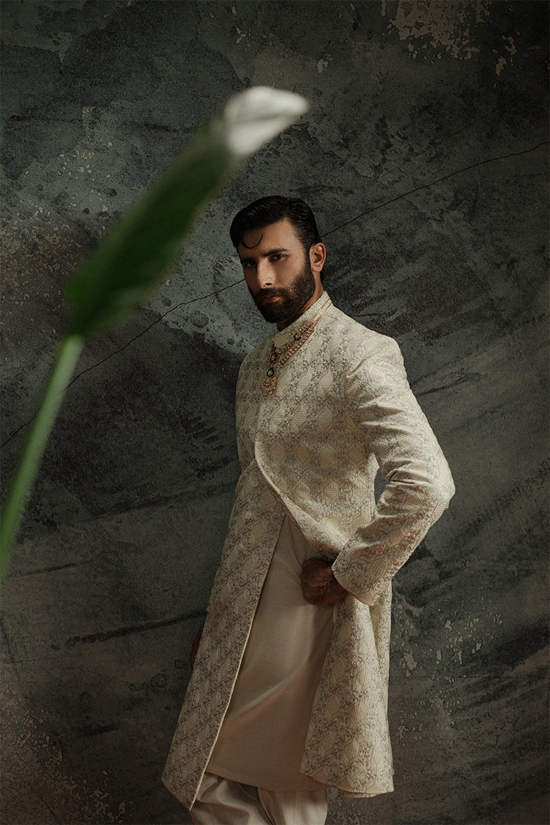 Republic By Omar Farooq | Sherwani Couture | 'Sohaib' Sherwani -  Republic by Omar Farooq SHERWANI COUTURE - Original Designer Dress - House of Maryam