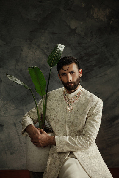 Republic By Omar Farooq | Sherwani Couture | 'Sohaib' Sherwani -  Republic by Omar Farooq SHERWANI COUTURE - Original Designer Dress - House of Maryam