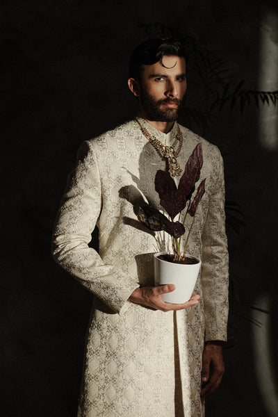Republic By Omar Farooq | Sherwani Couture | 'Sohaib' Sherwani -  Republic by Omar Farooq SHERWANI COUTURE - Original Designer Dress - House of Maryam