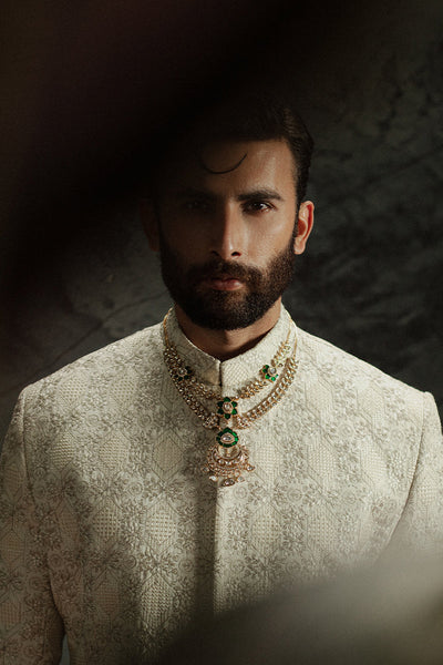Republic By Omar Farooq | Sherwani Couture | 'Sohaib' Sherwani -  Republic by Omar Farooq SHERWANI COUTURE - Original Designer Dress - House of Maryam