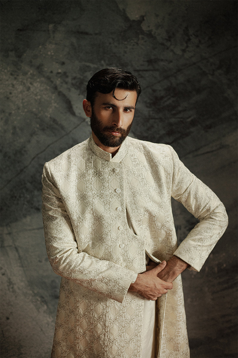 Republic By Omar Farooq | Sherwani Couture | 'Sohaib' Sherwani -  Republic by Omar Farooq SHERWANI COUTURE - Original Designer Dress - House of Maryam