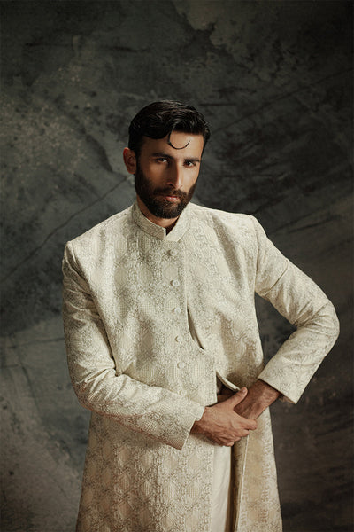 Republic By Omar Farooq | Sherwani Couture | 'Sohaib' Sherwani -  Republic by Omar Farooq SHERWANI COUTURE - Original Designer Dress - House of Maryam