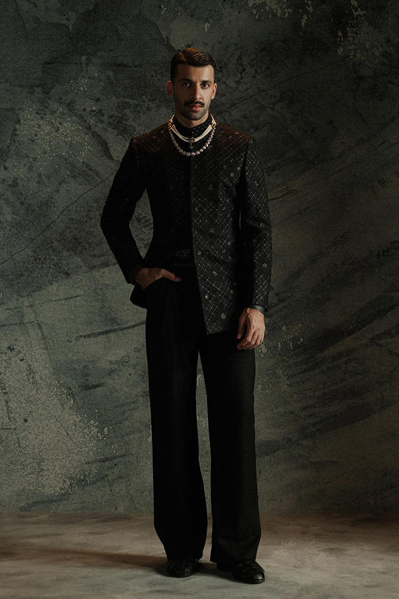 Republic By Omar Farooq | Sherwani Couture | 'Zian' Bandhgala -  Republic by Omar Farooq SHERWANI COUTURE - Original Designer Dress - House of Maryam