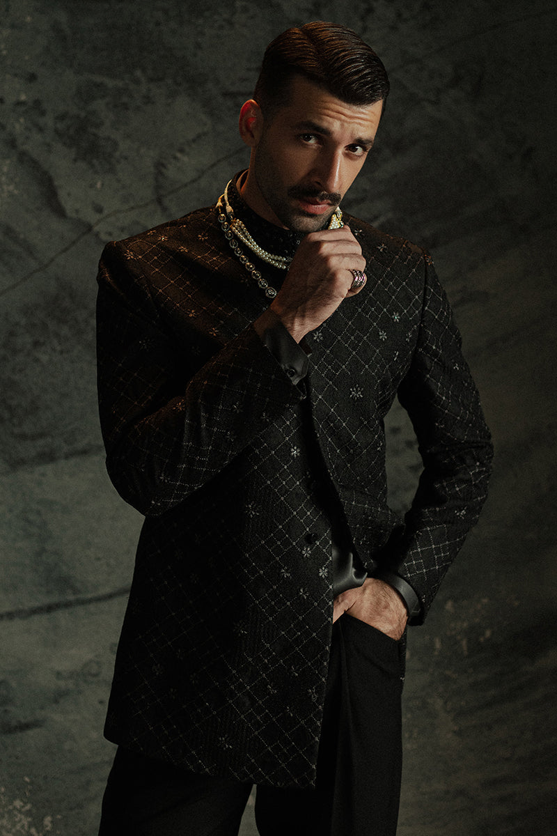 Republic By Omar Farooq | Sherwani Couture | 'Zian' Bandhgala -  Republic by Omar Farooq SHERWANI COUTURE - Original Designer Dress - House of Maryam