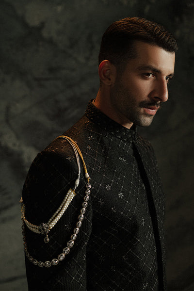 Republic By Omar Farooq | Sherwani Couture | 'Zian' Bandhgala -  Republic by Omar Farooq SHERWANI COUTURE - Original Designer Dress - House of Maryam