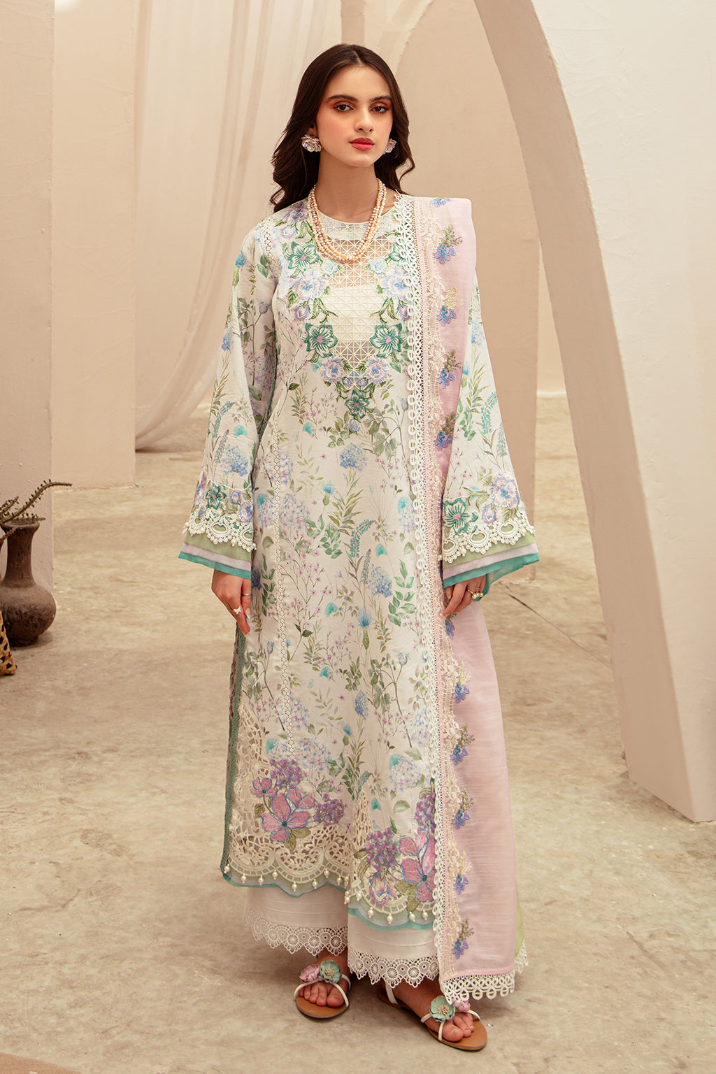 AJR Couture | Alif Affordable Lawn 24 | GLEAM by AJR Couture - House of Maryam