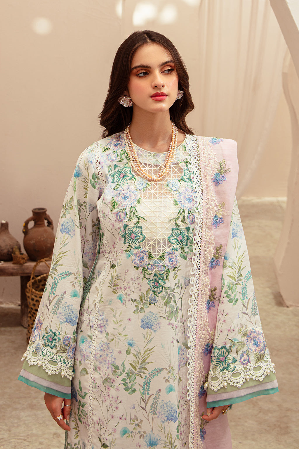 AJR Couture | Alif Affordable Lawn 24 | GLEAM -  AJR Couture Luxury - Original Designer Dress - House of Maryam