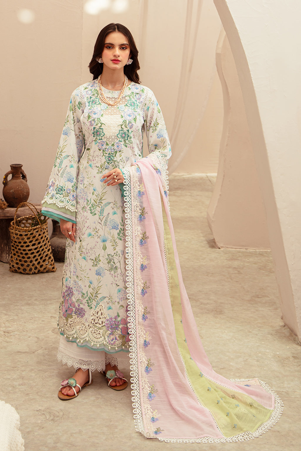 AJR Couture | Alif Affordable Lawn 24 | GLEAM -  AJR Couture Luxury - Original Designer Dress - House of Maryam