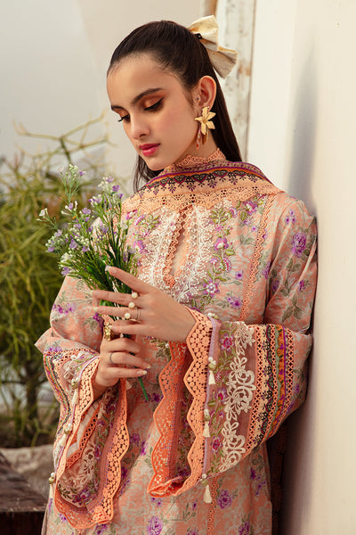 AJR Couture | Alif Affordable Lawn 24 | CORAL BLUSH -  AJR Couture Luxury - Original Designer Dress - House of Maryam