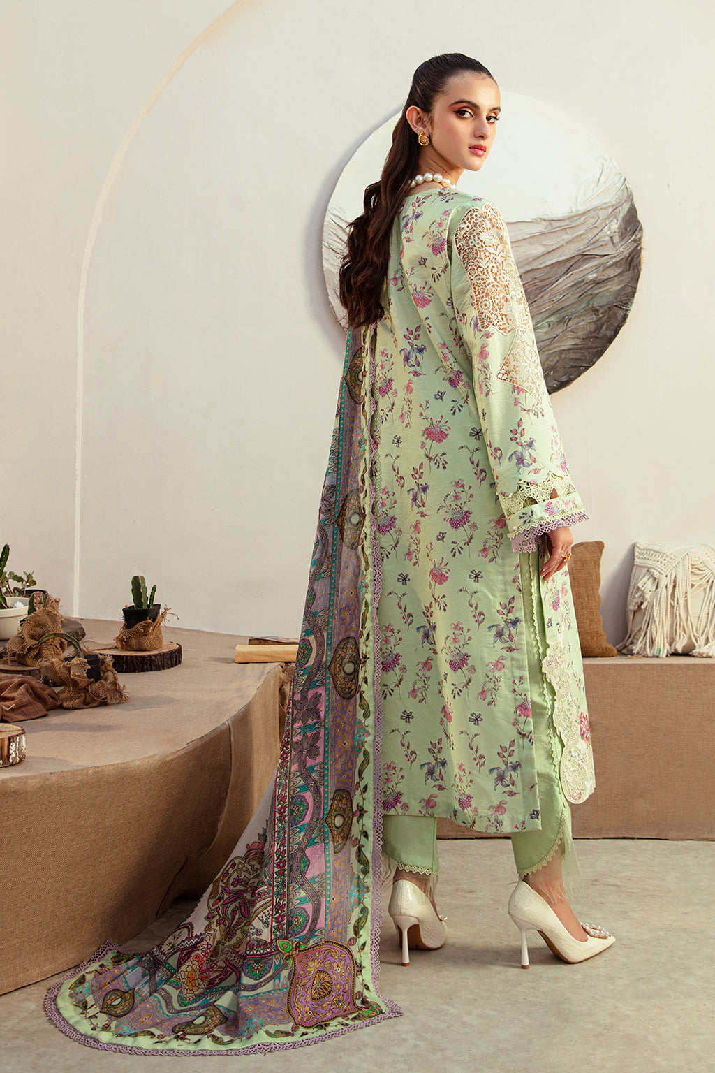 AJR Couture | Alif Affordable Lawn 24 | MINT MAGIC by AJR Couture - House of Maryam