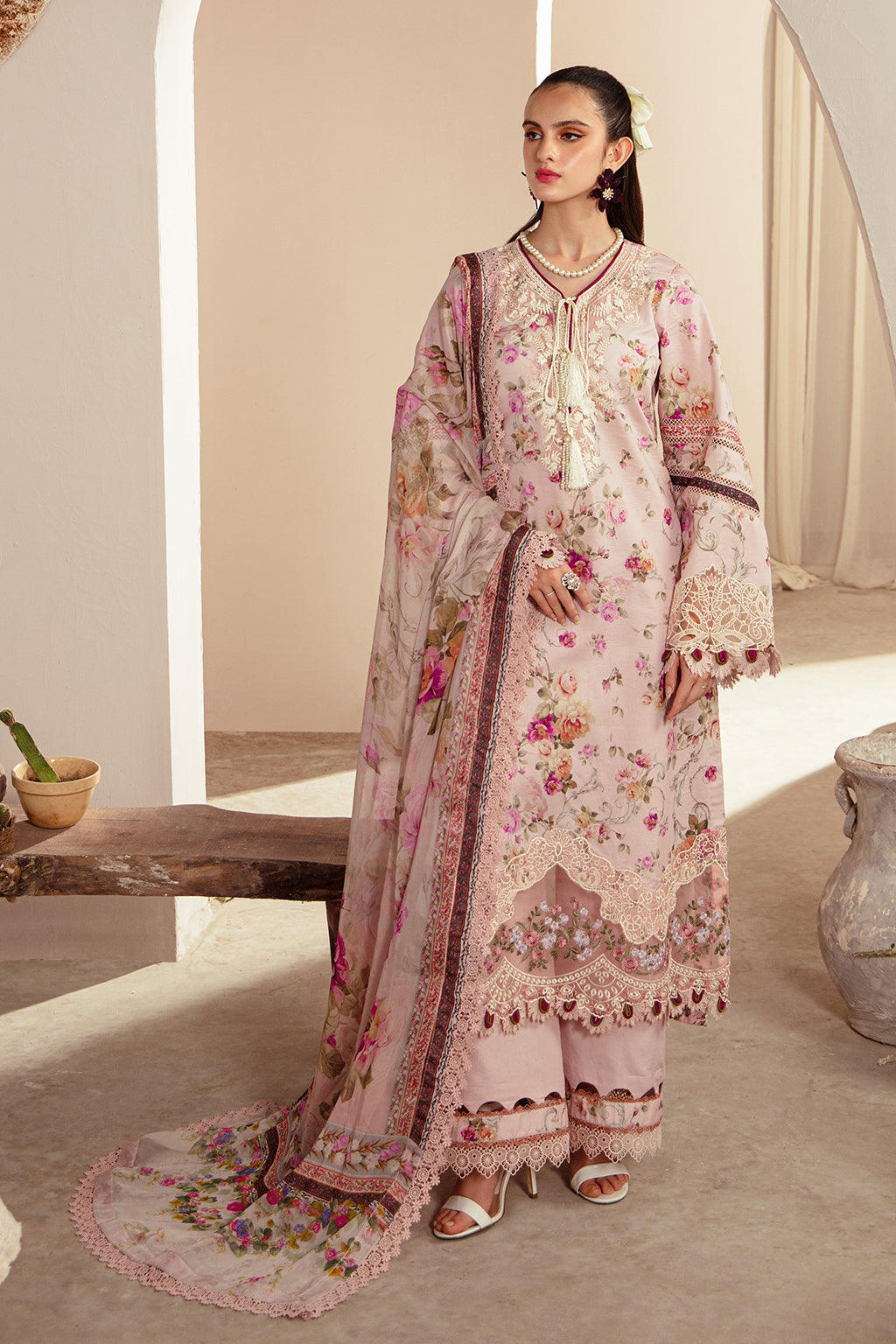 AJR Couture | Alif Affordable Lawn 24 | ROSELLA by AJR Couture - House of Maryam