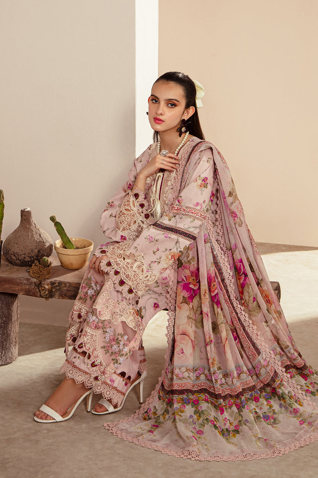 AJR Couture | Alif Affordable Lawn 24 | ROSELLA by AJR Couture - House of Maryam