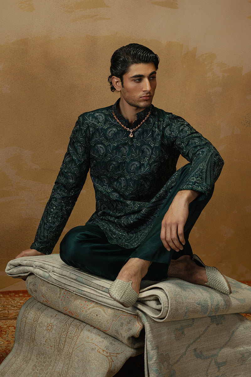 Republic By Omar Farooq | Luxury Rtw | 'Tanveer' Kurta Pajama -  Republic by Omar Farooq Luxury RTW - Original Designer Dress - House of Maryam