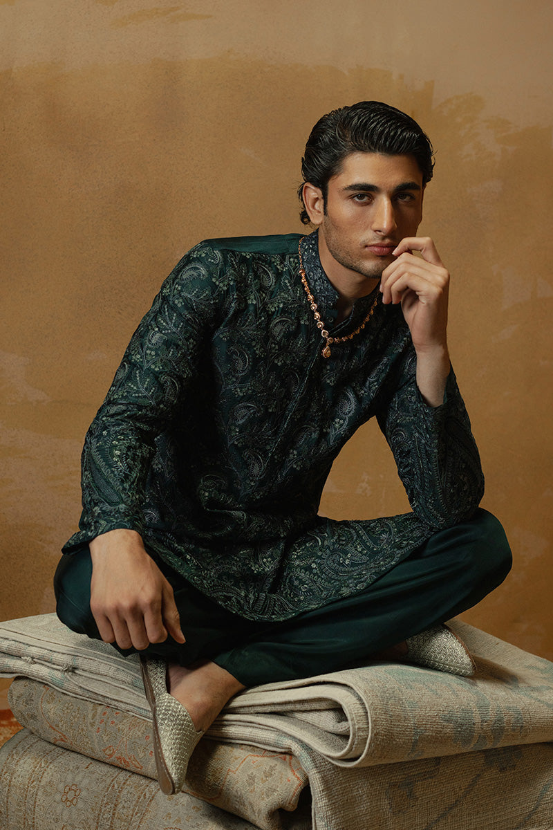 Republic By Omar Farooq | Luxury Rtw | 'Tanveer' Kurta Pajama -  Republic by Omar Farooq Luxury RTW - Original Designer Dress - House of Maryam