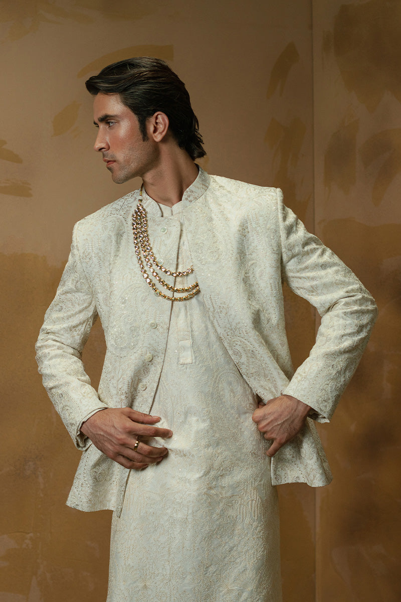 Republic By Omar Farooq | Luxury Rtw | 'Akif' Bandhgala Jacket -  Republic by Omar Farooq Luxury RTW - Original Designer Dress - House of Maryam