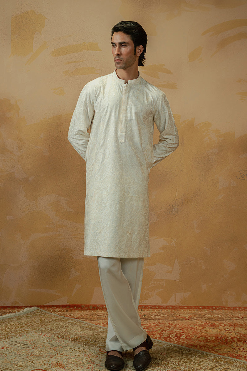 Republic By Omar Farooq | Luxury Rtw | 'Akif' Kurta Pajama -  Republic by Omar Farooq Luxury RTW - Original Designer Dress - House of Maryam
