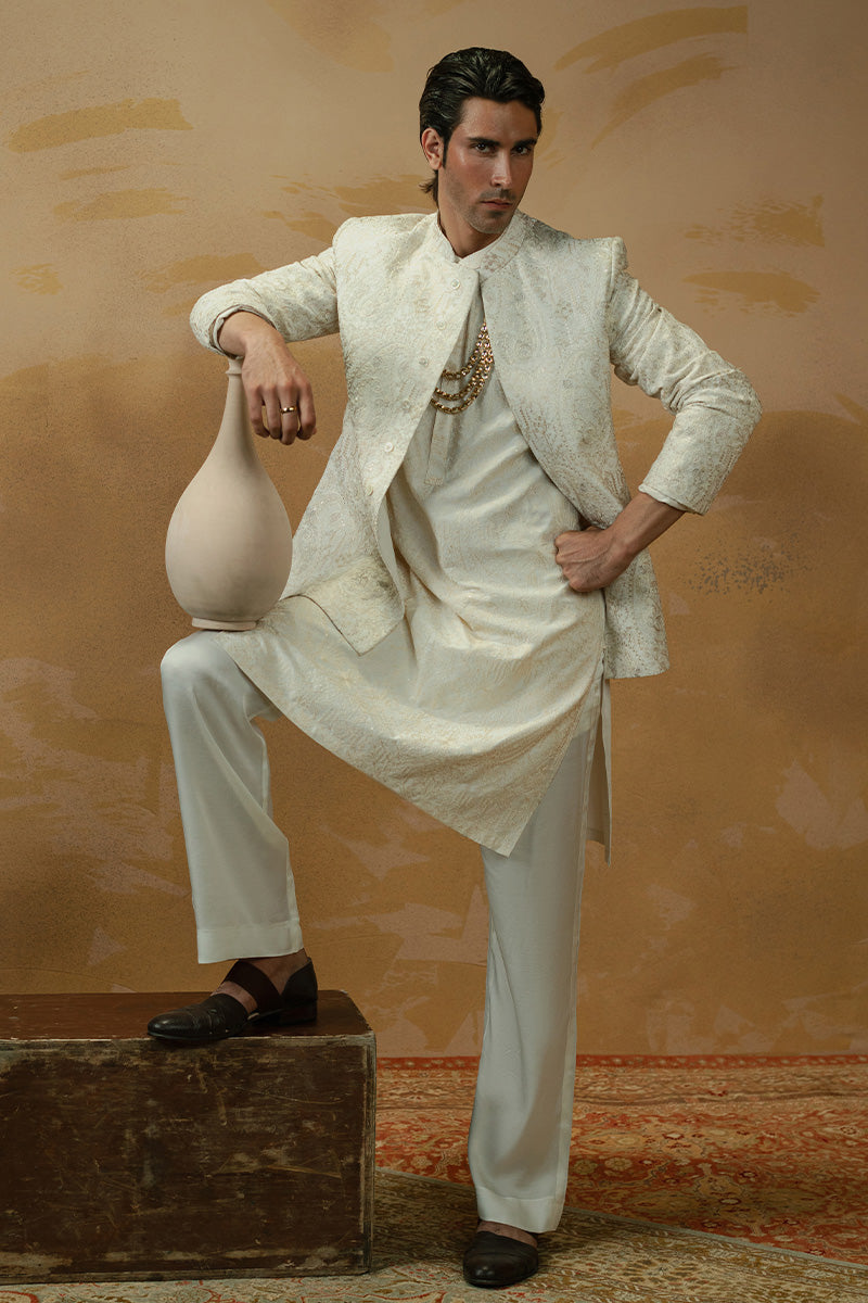 Republic By Omar Farooq | Luxury Rtw | 'Akif' Bandhgala Jacket -  Republic by Omar Farooq Luxury RTW - Original Designer Dress - House of Maryam