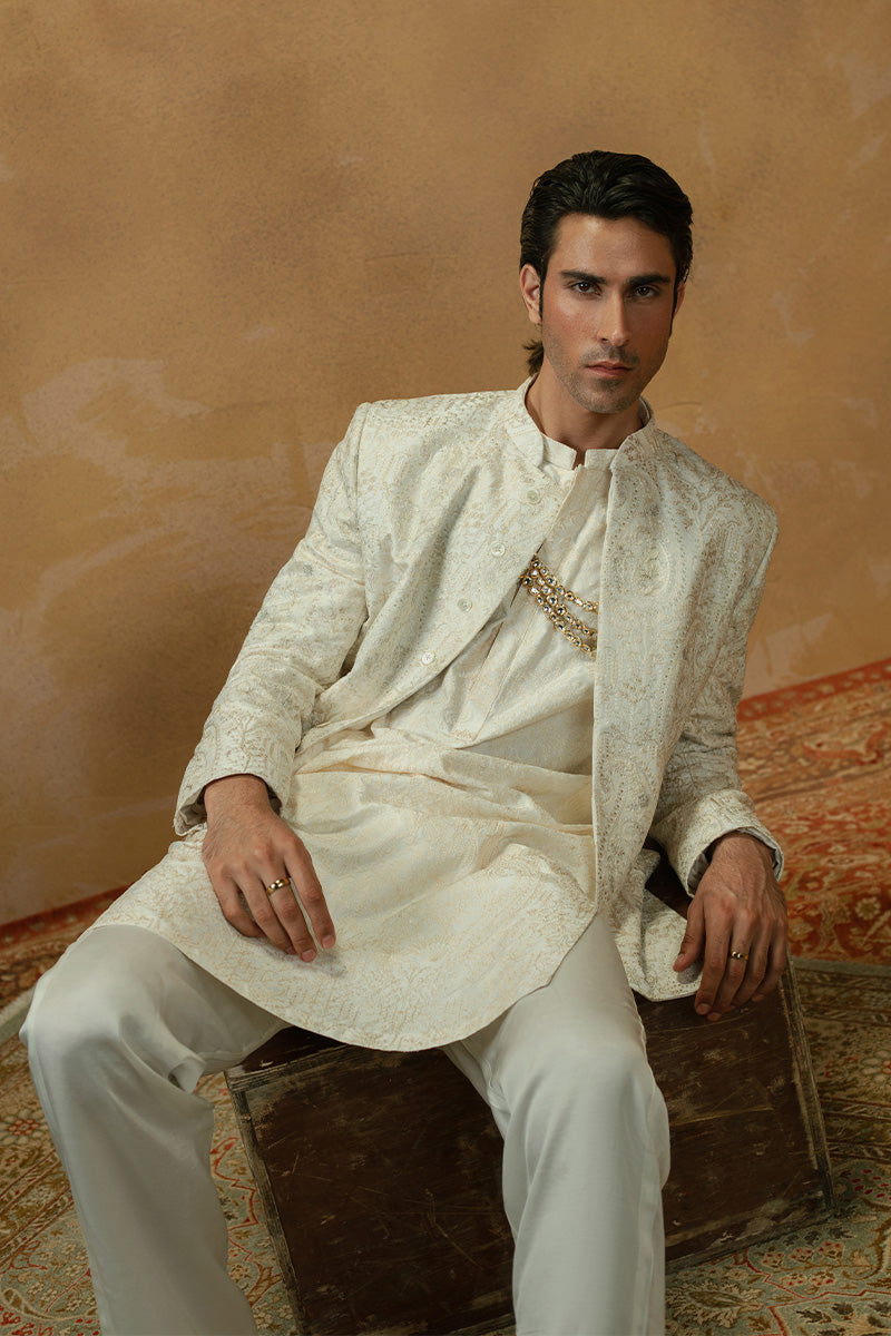 Republic By Omar Farooq | Luxury Rtw | 'Akif' Bandhgala Jacket -  Republic by Omar Farooq Luxury RTW - Original Designer Dress - House of Maryam