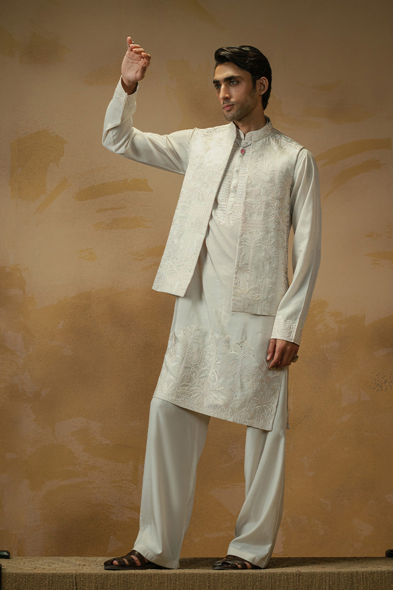 Republic By Omar Farooq | Luxury Rtw | 'Fateh' Waistcoat -  Republic by Omar Farooq Luxury RTW - Original Designer Dress - House of Maryam