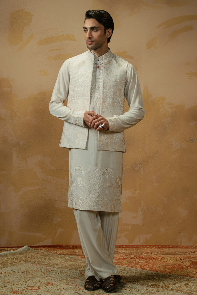 Republic By Omar Farooq | Luxury Rtw | 'Fateh' Waistcoat -  Republic by Omar Farooq Luxury RTW - Original Designer Dress - House of Maryam