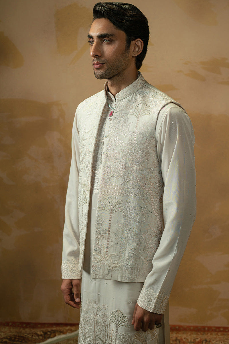 Republic By Omar Farooq | Luxury Rtw | 'Fateh' Waistcoat -  Republic by Omar Farooq Luxury RTW - Original Designer Dress - House of Maryam