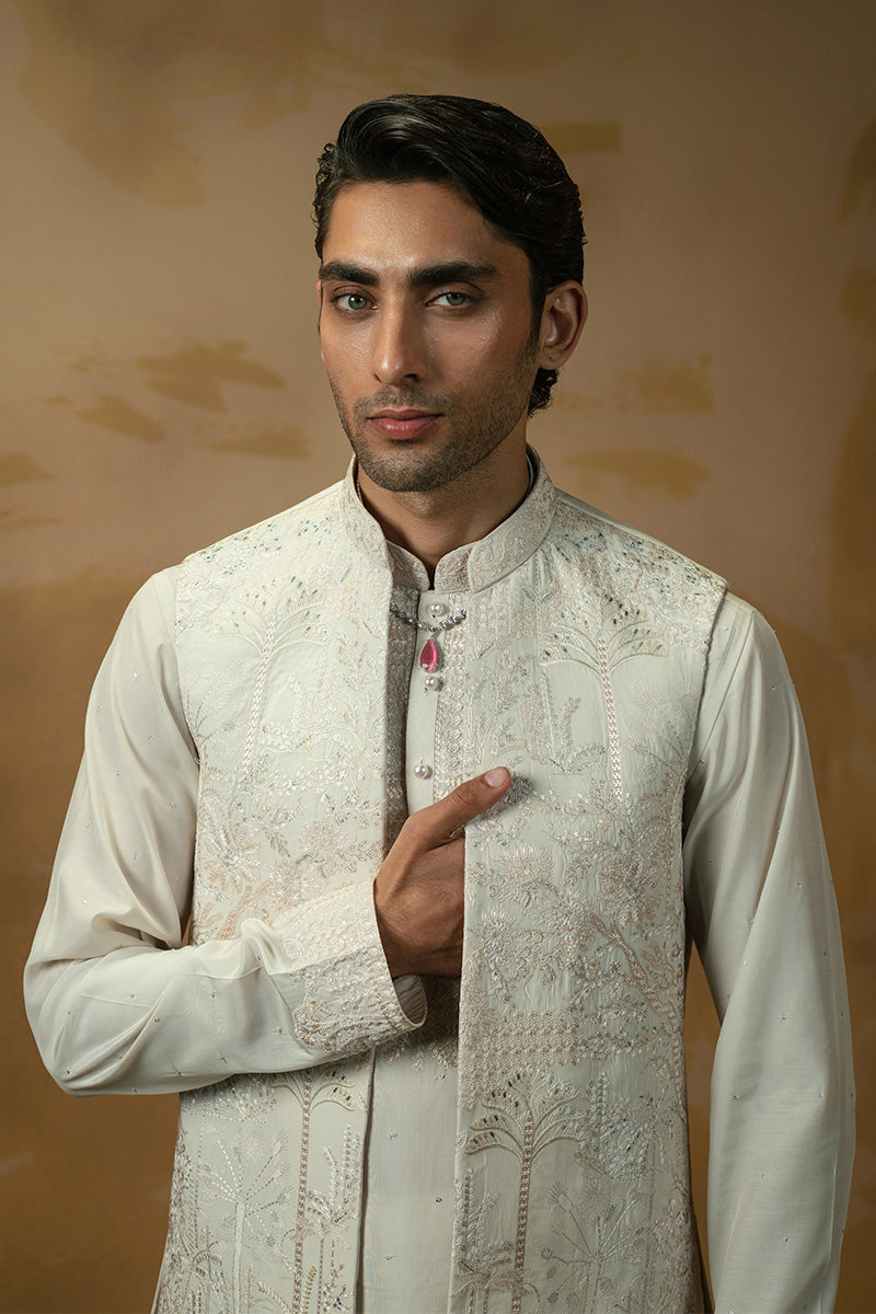 Republic By Omar Farooq | Luxury Rtw | 'Fateh' Waistcoat -  Republic by Omar Farooq Luxury RTW - Original Designer Dress - House of Maryam