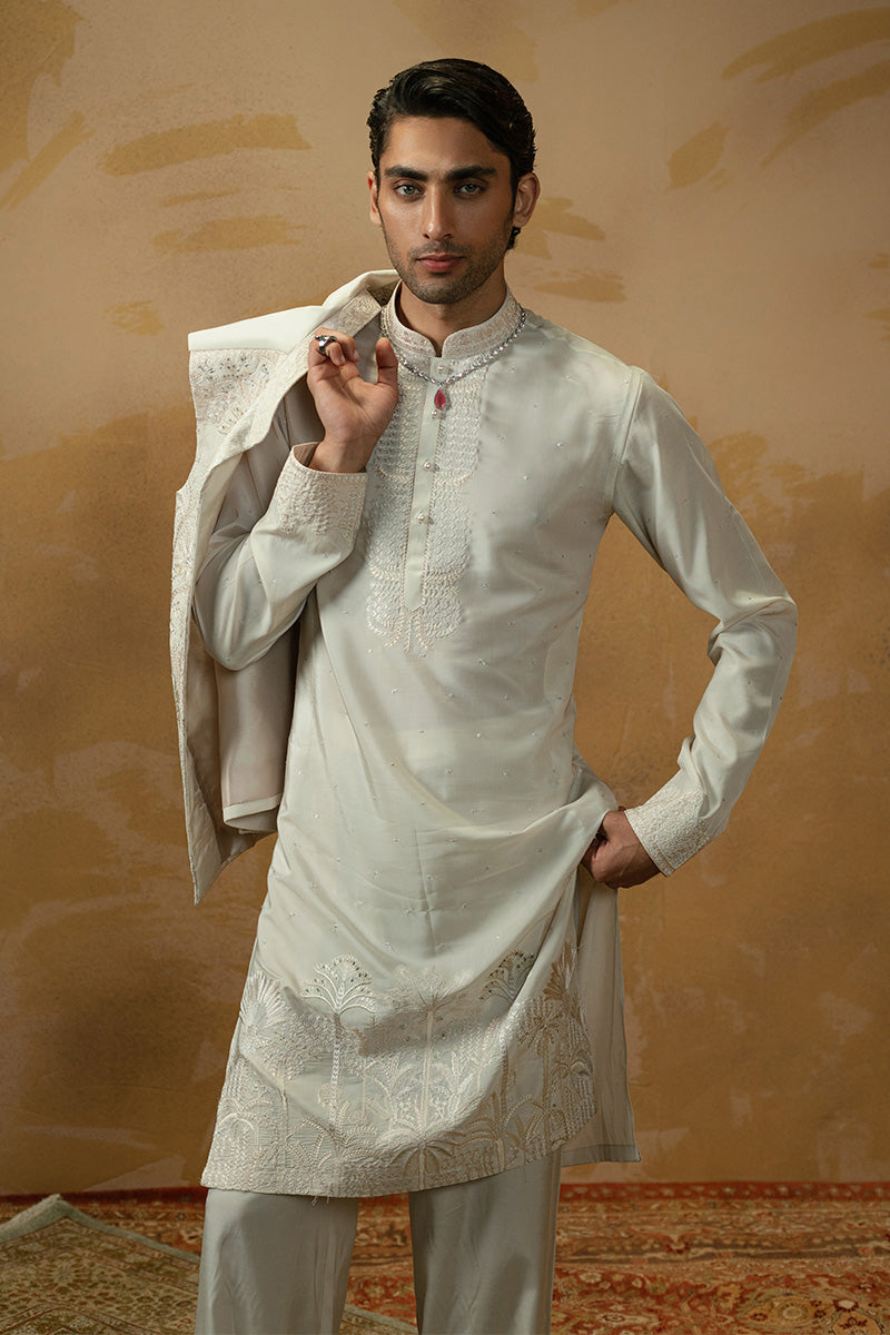 Republic By Omar Farooq | Luxury Rtw | 'Fateh' Kurta Pajama -  Republic by Omar Farooq Luxury RTW - Original Designer Dress - House of Maryam